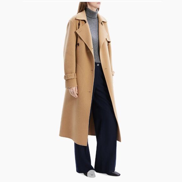 Theory Relaxed Trench Coat in Double-Face Wool-Cashmere - Picture 3 of 9